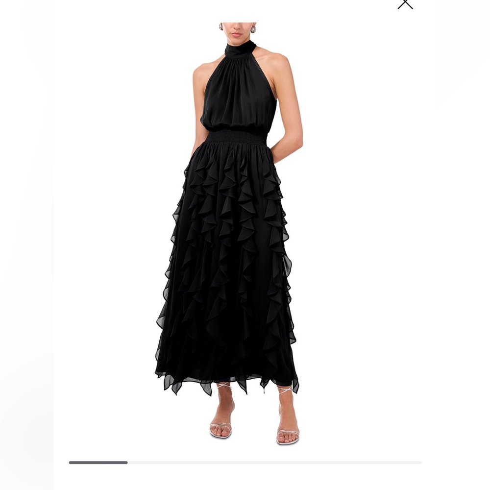 Elegant Black Ruffled Skirt